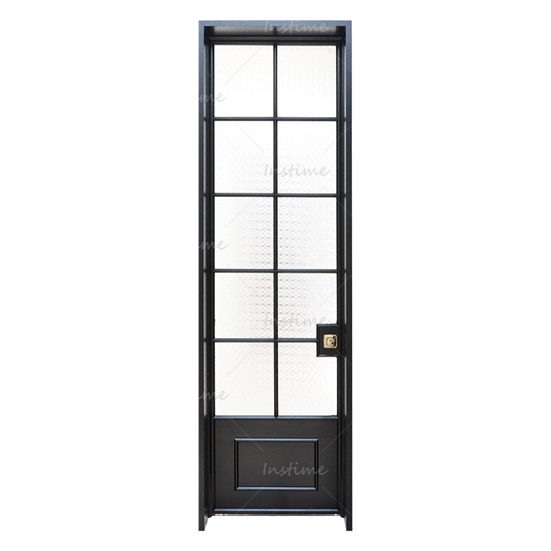 Instime Glass Door Building Frosted Hotel Indoor Glass Bathroom Toilet Door Swing Interior Room Aluminum Casement For House