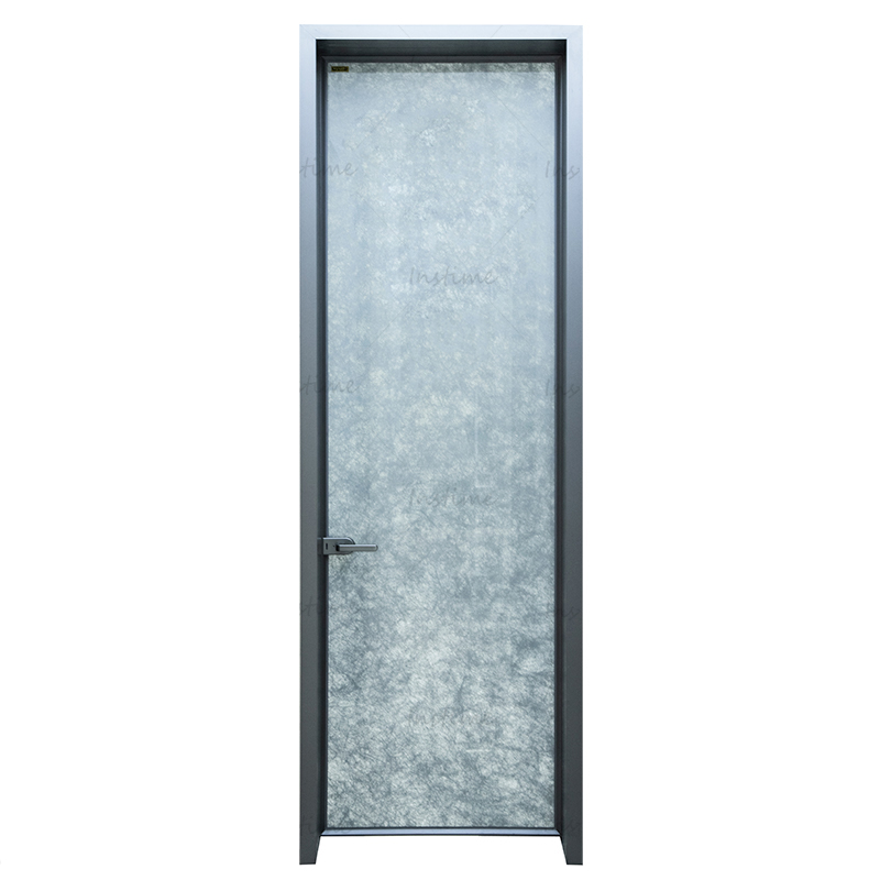 Instime Construction Building Profile Half Aluminum Half Glass Interior Cheap Price Aluminium Door for Apartment