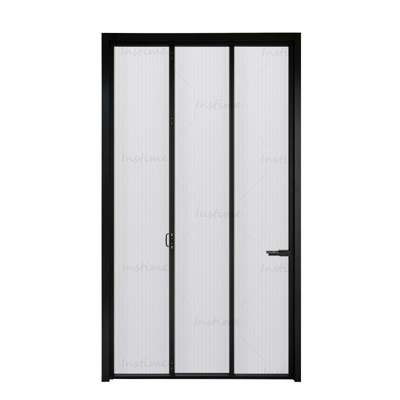 Instime 2023 New Style Aluminum Glass Sliding Bi Folding Doors And Windows Horizontal Folding Door For House