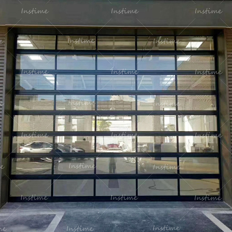 Instime Latest Design America Hot Sale Modern Aluminum Glass Sectional Garage Doors From China Factory For Villa