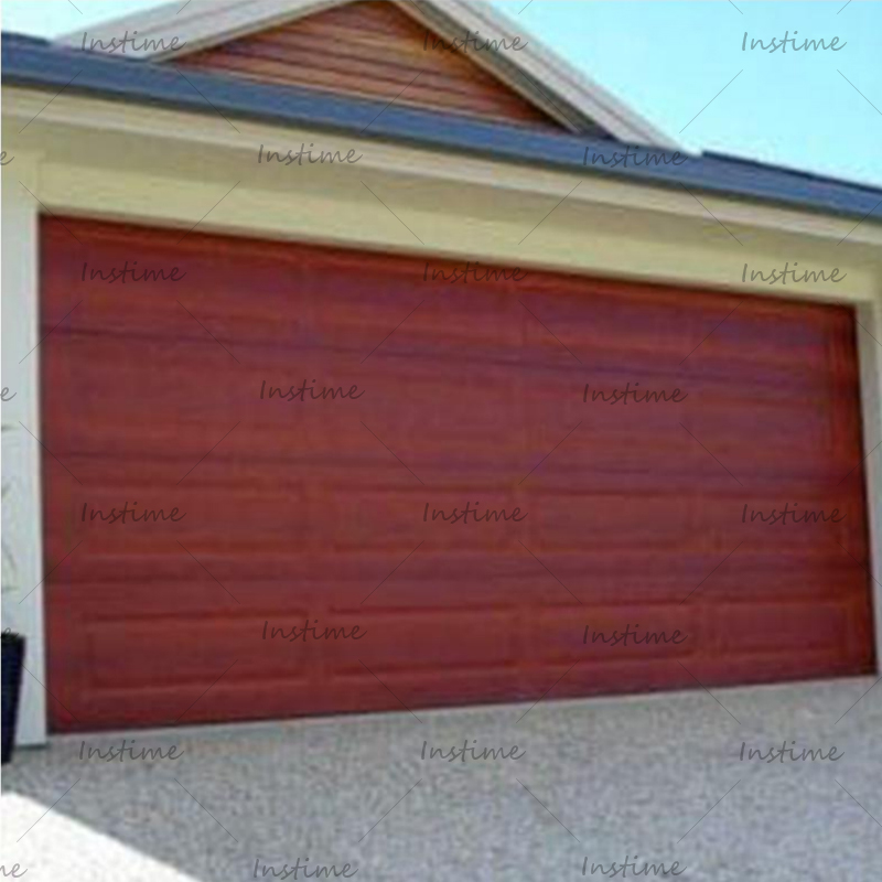 Instime Wholesale Domestic Robust Sectional Garage Doors With Pedestrian Door For Villa Garage