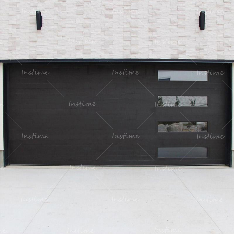 Instime Exterior Electric Modern Aluminum Alloy Material Made In China Cheap Insulated Sectional Garage Doors For House