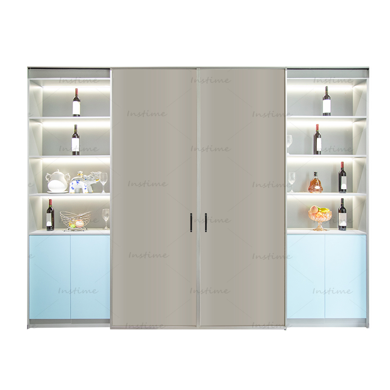 Instime Waterproof Sliding Aluminium Modern Aluminum Door Tempered Glass Aluminium For Bedroom