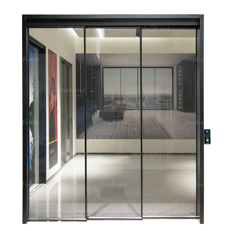 Instime Customized Tempered Glass Heat Insulation Soundproof Comfort Room Sliding Door With Simple Design For Villa