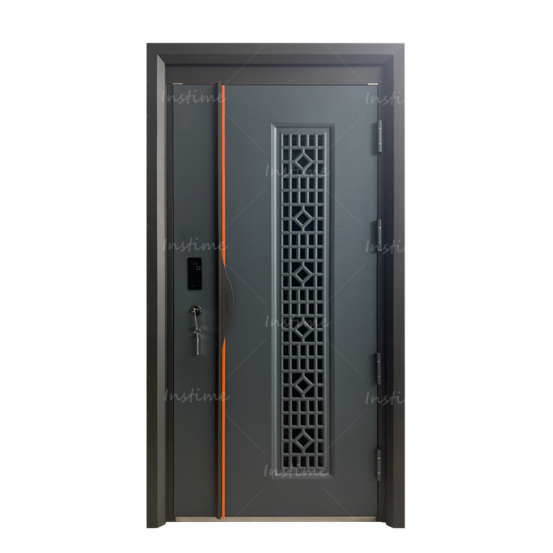 Instime Modern Design China Factory OEM Logo Home Security Luxury Villa Entrance Iron Stainless Steel Door For Villa