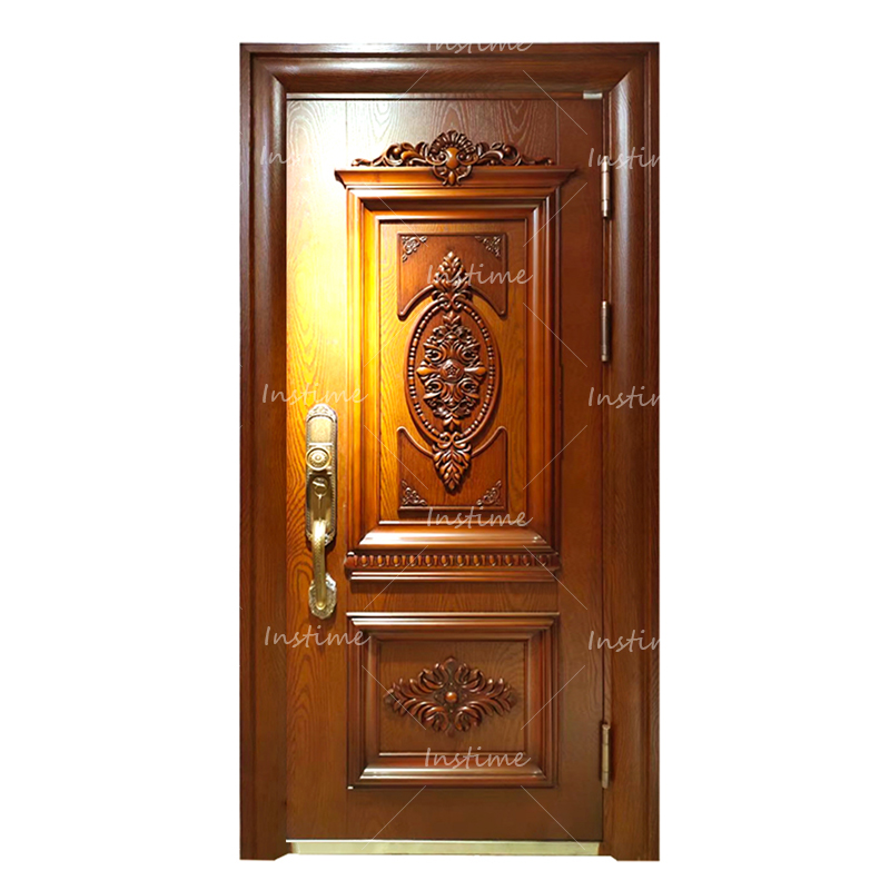 Instime Hot Sale Newest Modern Professional Customized Interior Double-Security Steel Door For Residential Entry For House