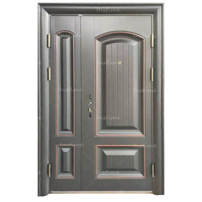 Instime Malaysia Style Luxury Design High Quality Low Price Single Exterior Security Steel Door Residential For Villa