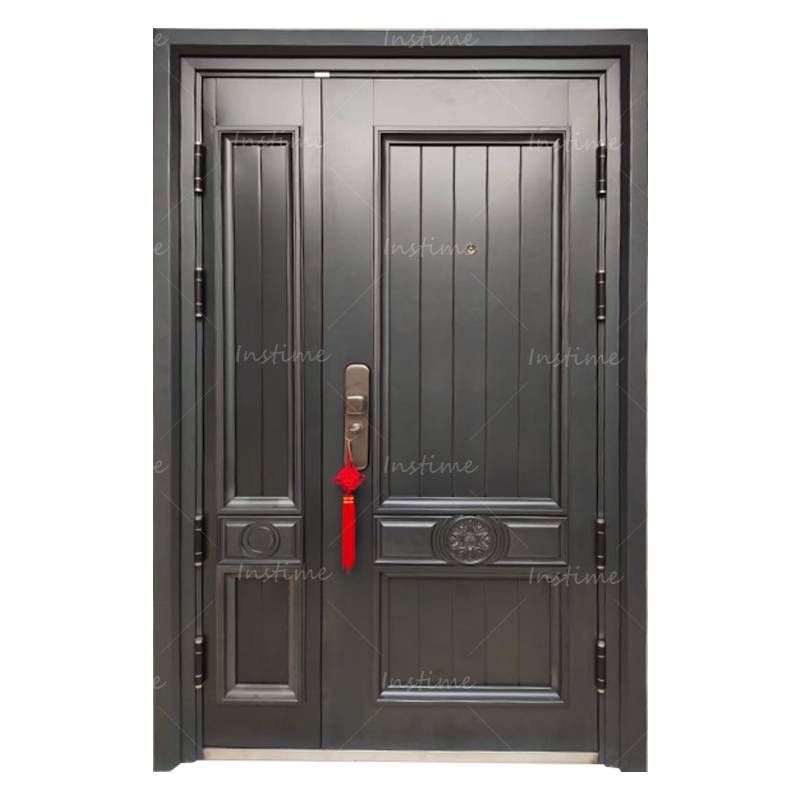 Instime Latest Design Luxury Style High Quality Single Cast Aluminum Door Steel Security Door With Cheap Price For House