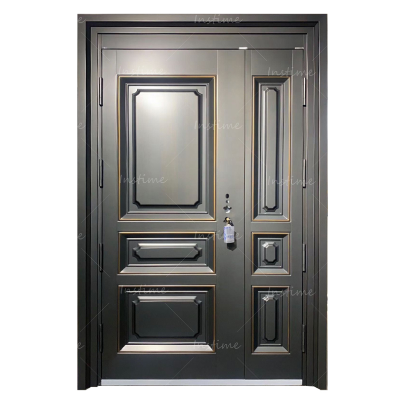 Instime Professional China Manufacturer Quality Assured Hot Sale Israel Cast Aluminum Security Door Exterior For Villa