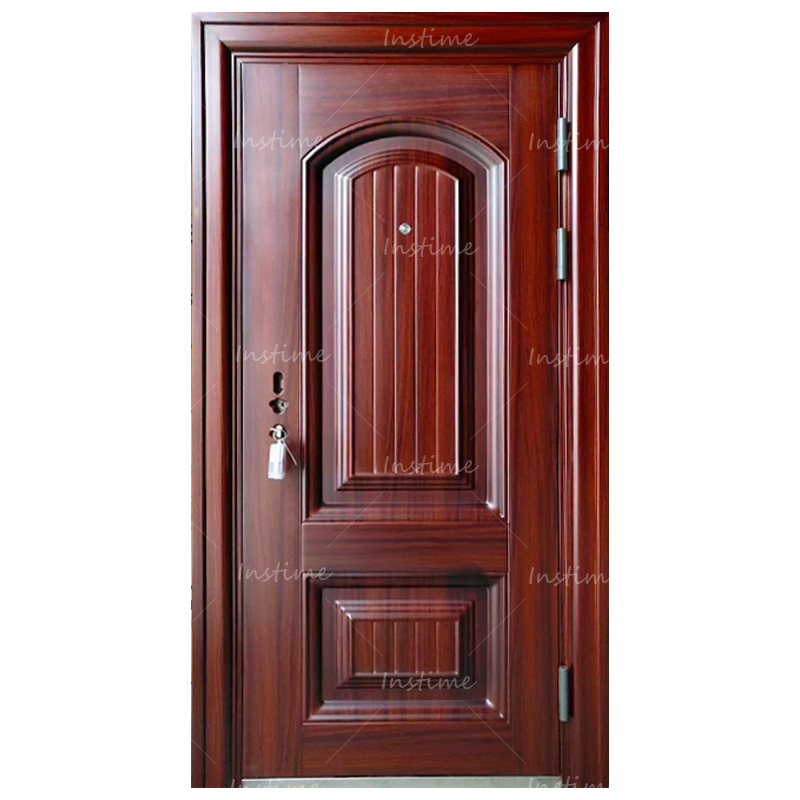 Instime Guatemala Carved Design Cast Aluminum Low Price High Quality Main Front Security Steel Door For Commercial Buildings