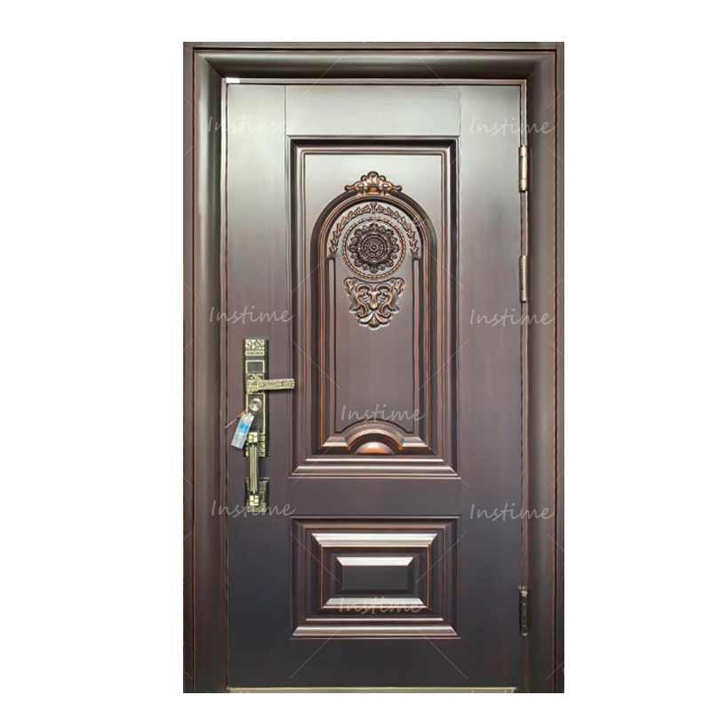 Instime Best Top Supplier Luxury Design Security Metal Cast Aluminium Security Steel Door For Villa