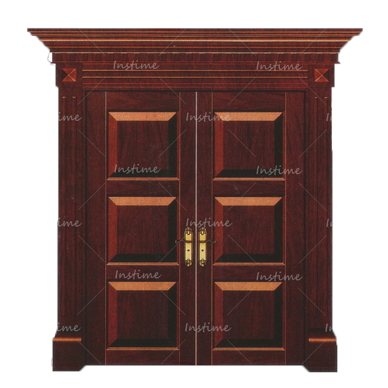 Instime Solid Wooden Internal Door Design Doors Interior With Frame For Bedroom Apartment Entrance Door For Villa