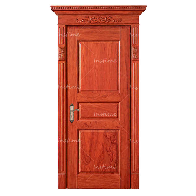Instime Nordic Style Solid Congo Saberi Bedroom Carving Single Wood Door Designs For House