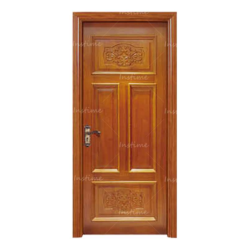 Instime Luxury Front Large Double Solid Wood Doors Latest Design Sound Waterproof Modern Wooden Doors For Hotel