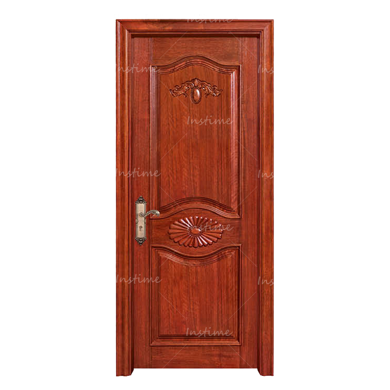 Instime Victorian Cheap Hot Sale Panel Teak Wood Main Insulated Solid Wood Pivot Door For House