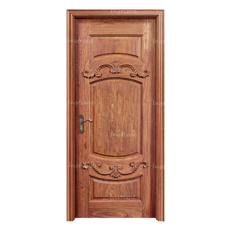 Instime New Interior Room Door Design Hot Sale Factory Direct Modern Security Waterproof Solid Wooden Doors For Apartment