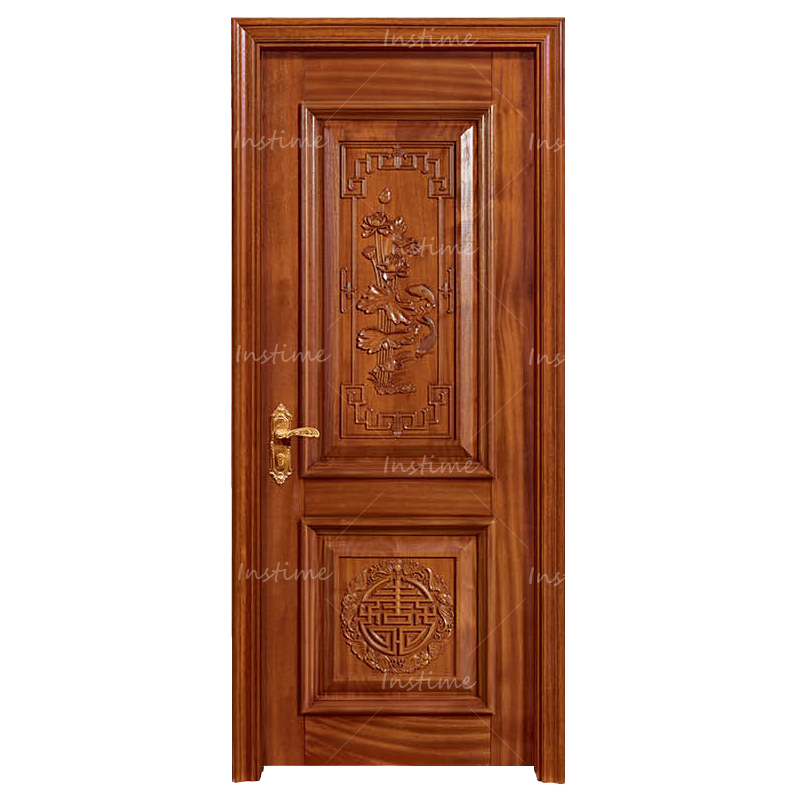 Instime Factory Sale Wholesalers Latest Modern Design High Quality Interior Solid Teak Wood Door For House