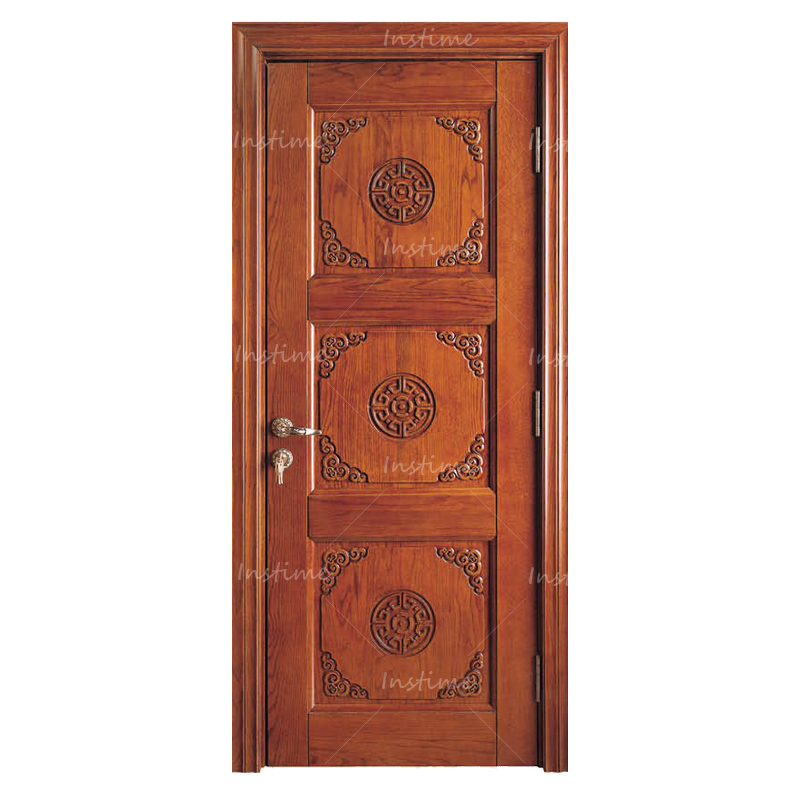 Instime South American Latest High Quality Swing Hard Solid Oak Wood Door For Bedroom