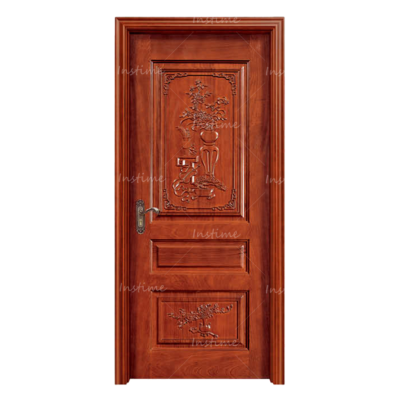 Instime Entrance Wooden Doors Swing Contemporary Interior Solid Wood Door For House