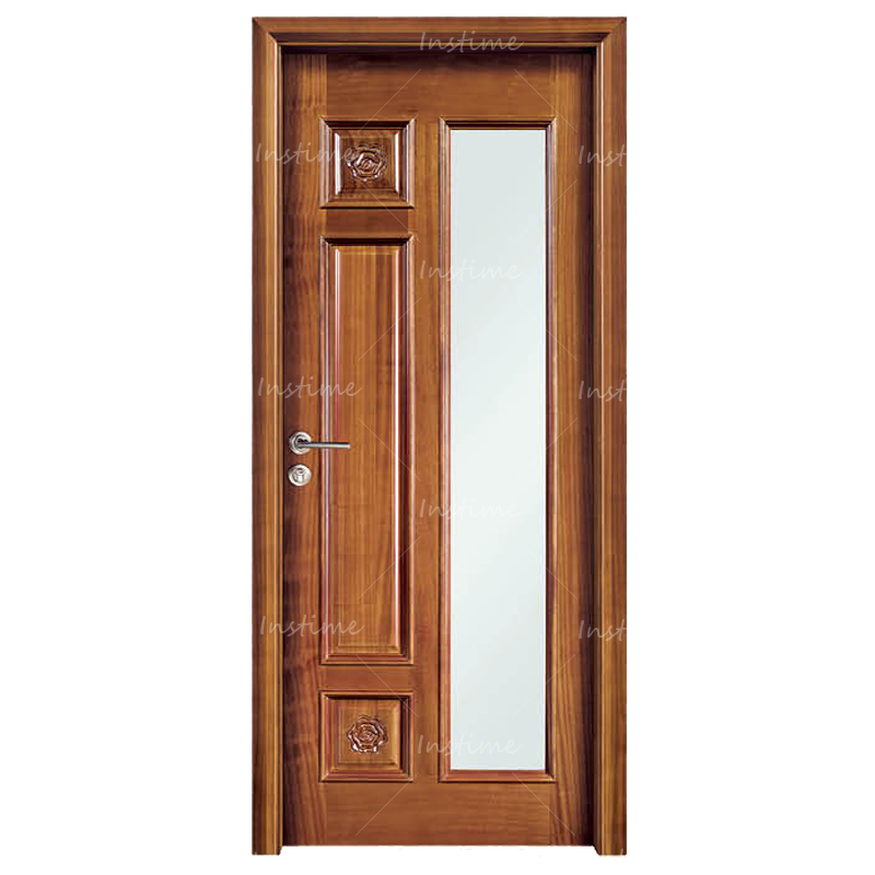 Instime Entrance Wooden Swing Door High Quality Original Factory Front Door Contemporary Interior Solid Wood Door For Hotel