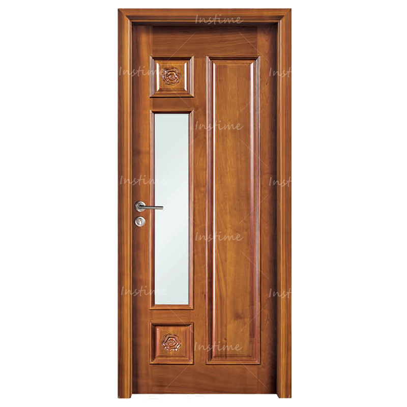 Instime 2023 Luxury Natural Timber Solid Wood Door European Standard Solid Wooden Door Wooden Door For Villa