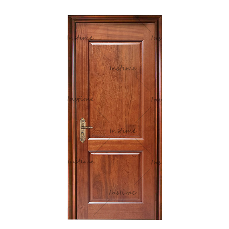Instime Modern Design Main Entry Entrance Room Security Proof Interior Exterior Solid Wood Door For House Bedroom