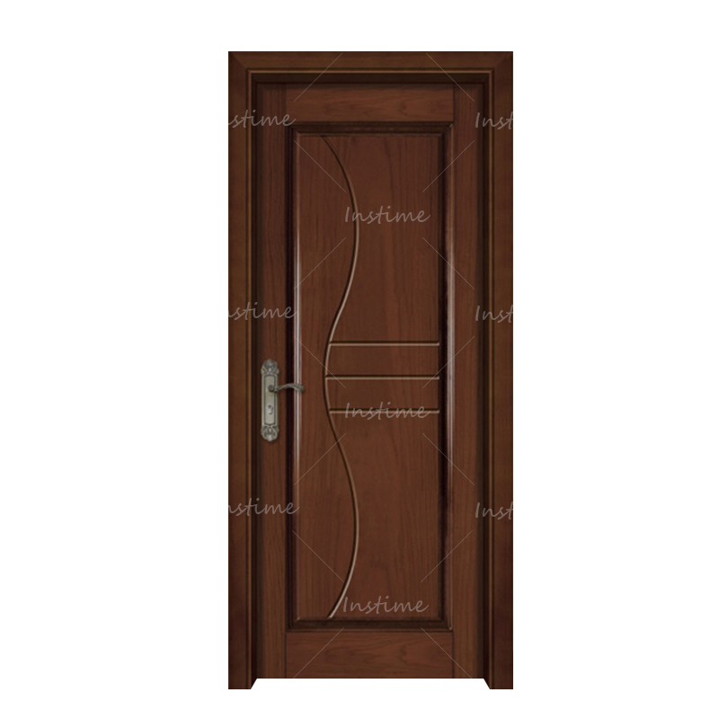 Instime High Quality Original Factory Front Door Exterior Doors External Wooden Modern Entry Wood Doors For House