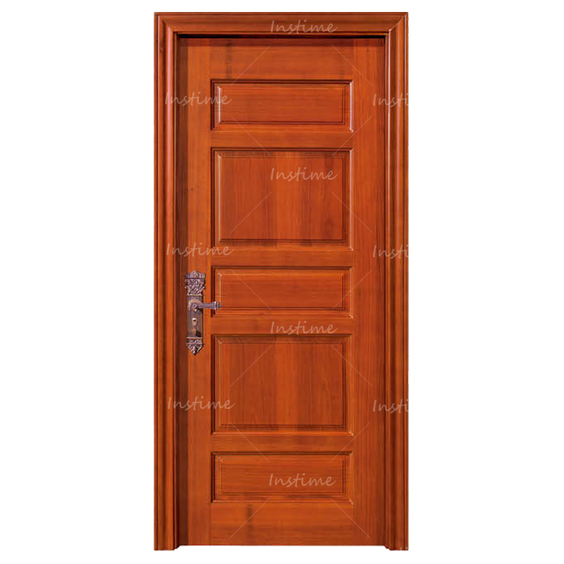 Instime Best Price Solid Wooden Double Exterior Doors Hurricane Proof Wood Front Entry Pivot Security Doors For Villa