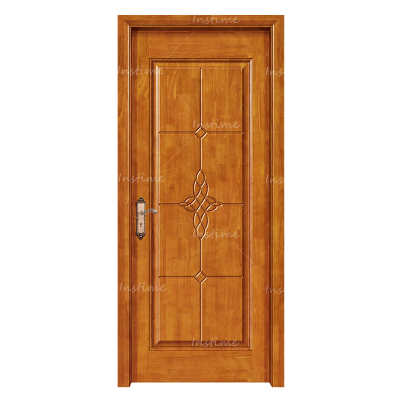 Instime Customized Prices Balcony Traditional Mdf Wpc Glass Wooden Interior Pattern Solid Pvc Door For House