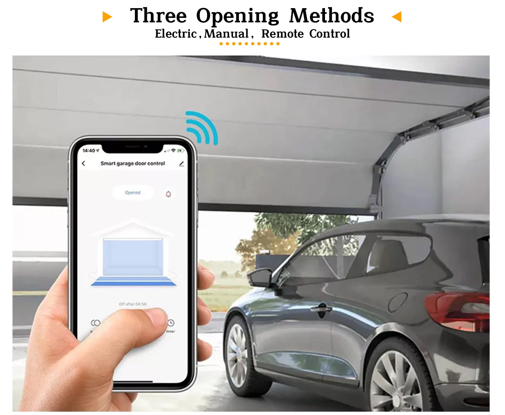 Instime Automatic Stacking double garage doors automatic