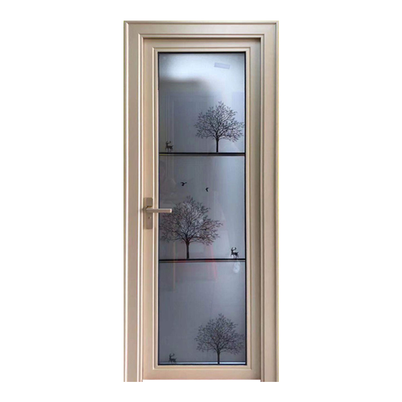 Instime Frosted Tempered Glass With Aluminium Frame Toilet Door Design Aluminium Accessories Bathroom Door