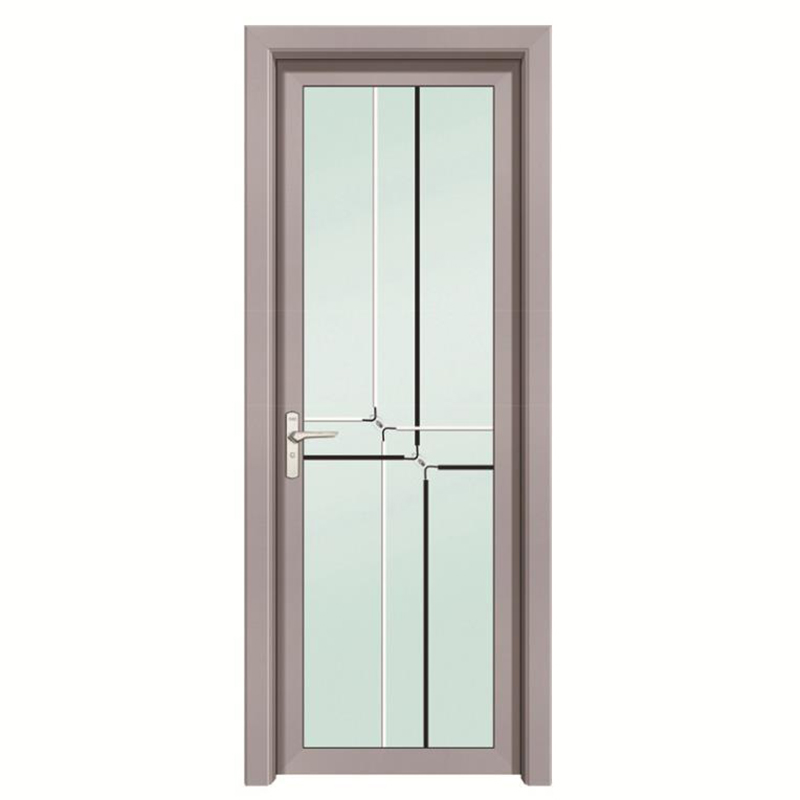 Instime Cheap fancy waterproof single casement door frosted glass aluminum bathroom doors Titanium-magnesium alloy toilet swing doors