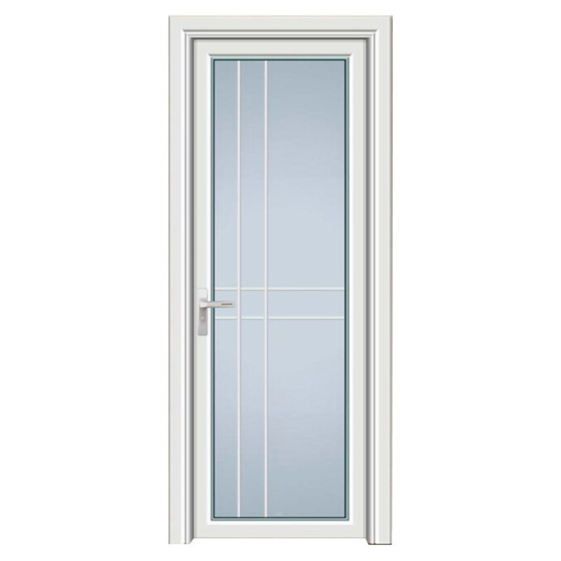 Instime Modern interior black aluminium frame toilet glass door restroom swing door