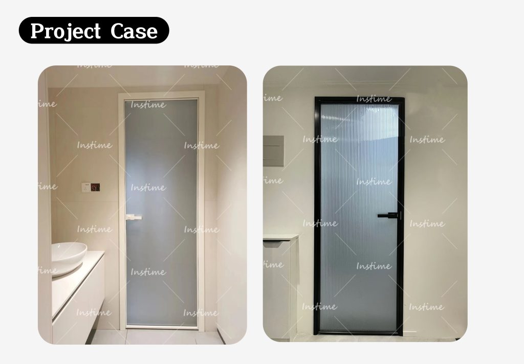 Instime New Cheap Price ghana Bathroom Doors Aluminium Toilet Door single leaf aluminum glass door - Aluminum Door - 6