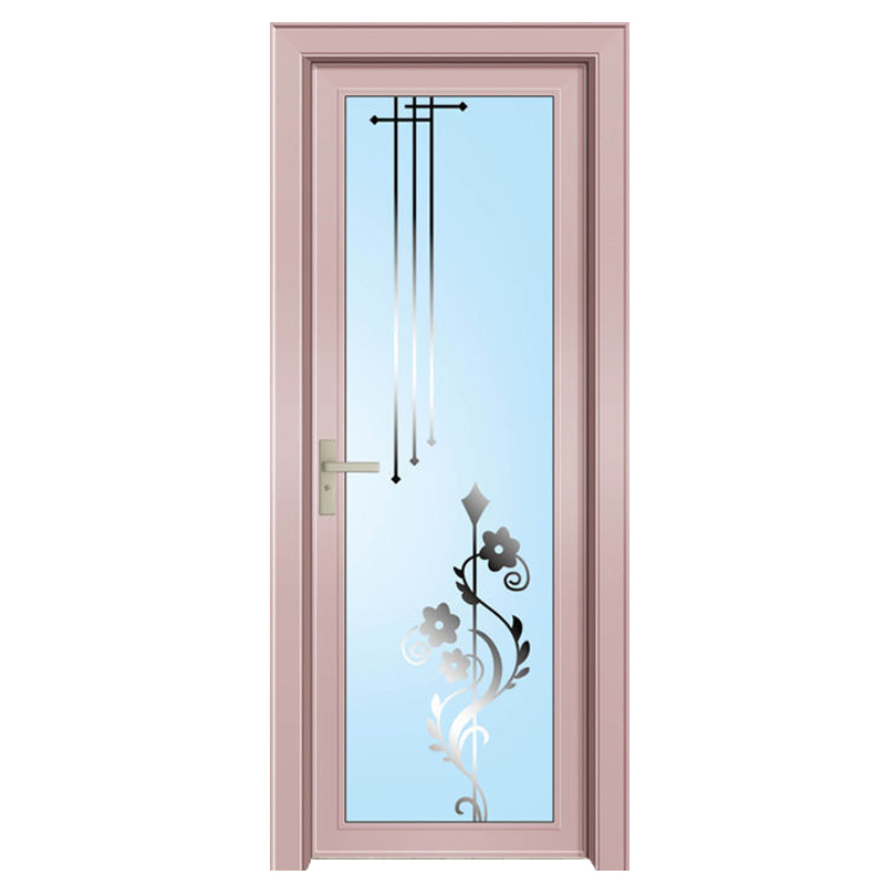 Instime Modern Bathroom Narrow Frame Casement Aluminum Alloy Interior Glass Door