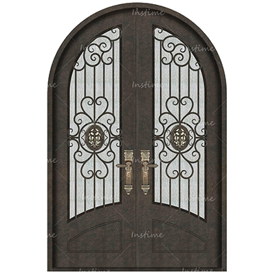 Instime Exterior Main Door Designs Villa Main Iron Glass Door Entrance Wrought Iron Door For House