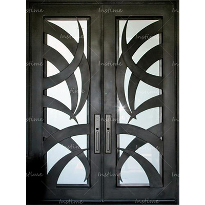 Instime High Quality Door Designs of Residential House Front Main Metal Gate Wrought Iron Doors