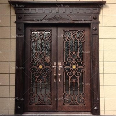 Instime Houses Exterior Front Door Outside Security Entry Entrance Wrought Iron Front Exterior Doors