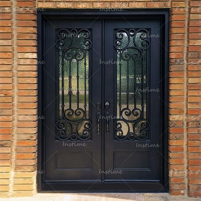 Instime Houses Exterior Front Door Outside Security Entry Entrance Wrought Iron Front Exterior Doors
