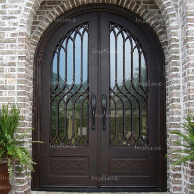 Instime Luxury Exterior Main Entry Wrought Iron Door New Iron Grill Door Designs