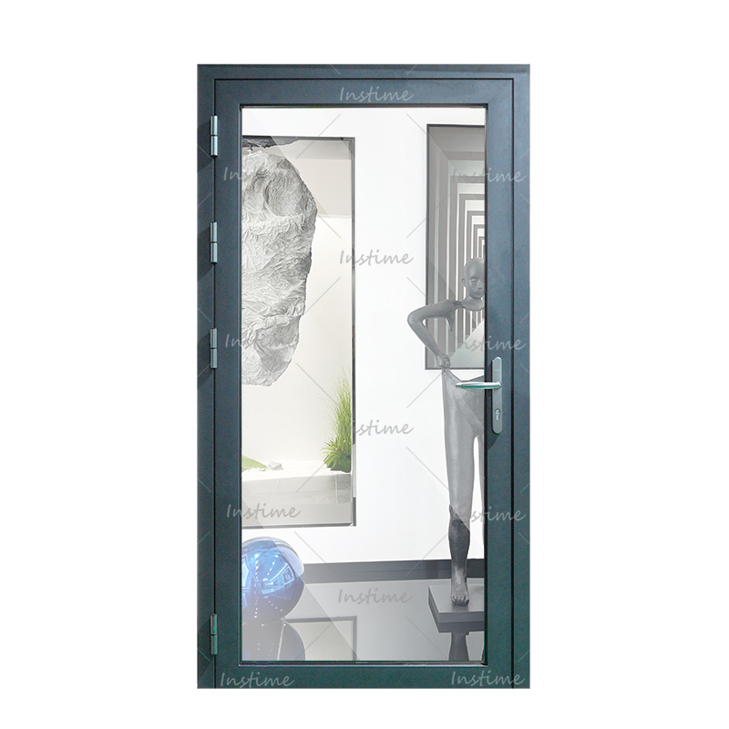 Instime Swing Doors Exterior Aluminium Casement Door Glass Double Panel Aluminum Waterproof Aluminum Door