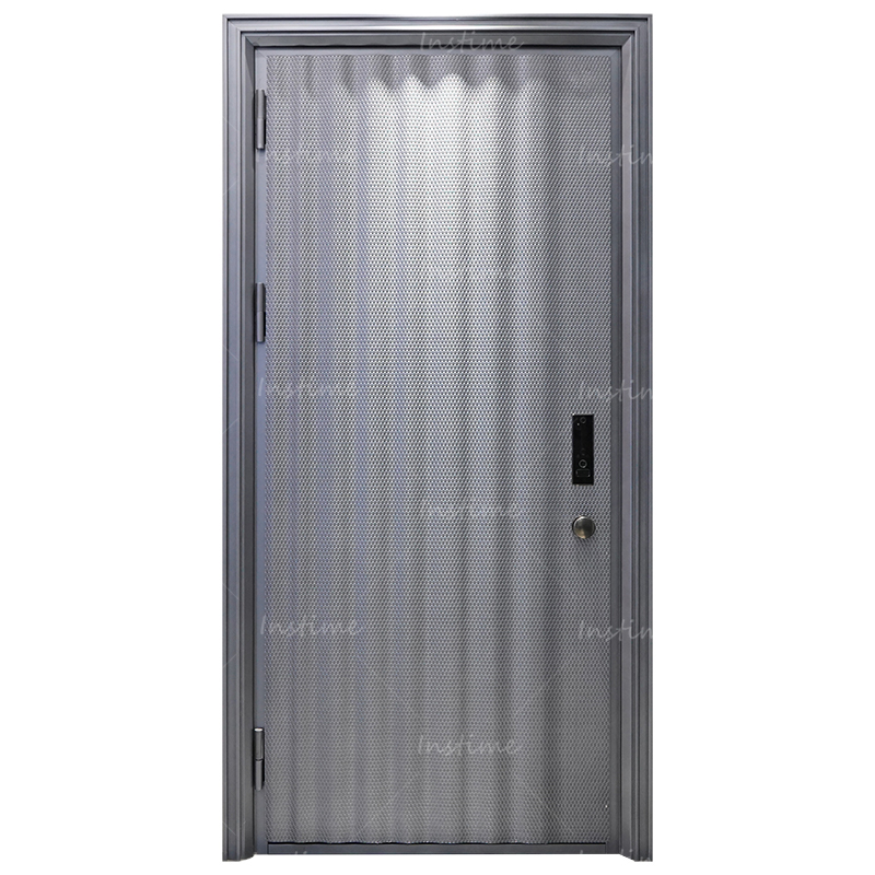 Instime Front Main Gate Steel Safety Door Custom Designed Stainless Steel Door For House