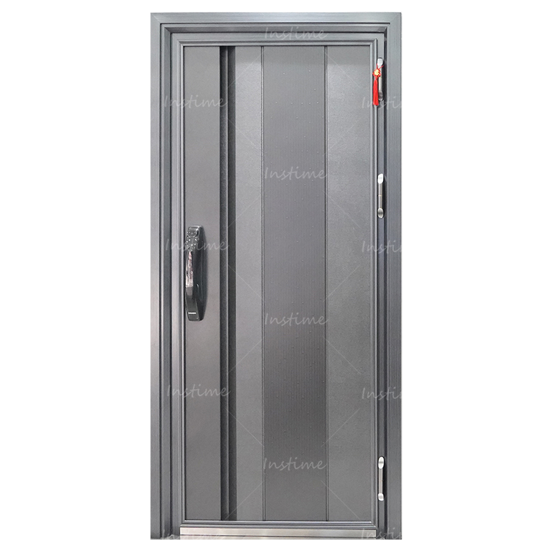 Instime Residence Exterior Fire Prevention Metal Entrance Doors Modern Decorative Stainless Steel Security Pivot Entry Door