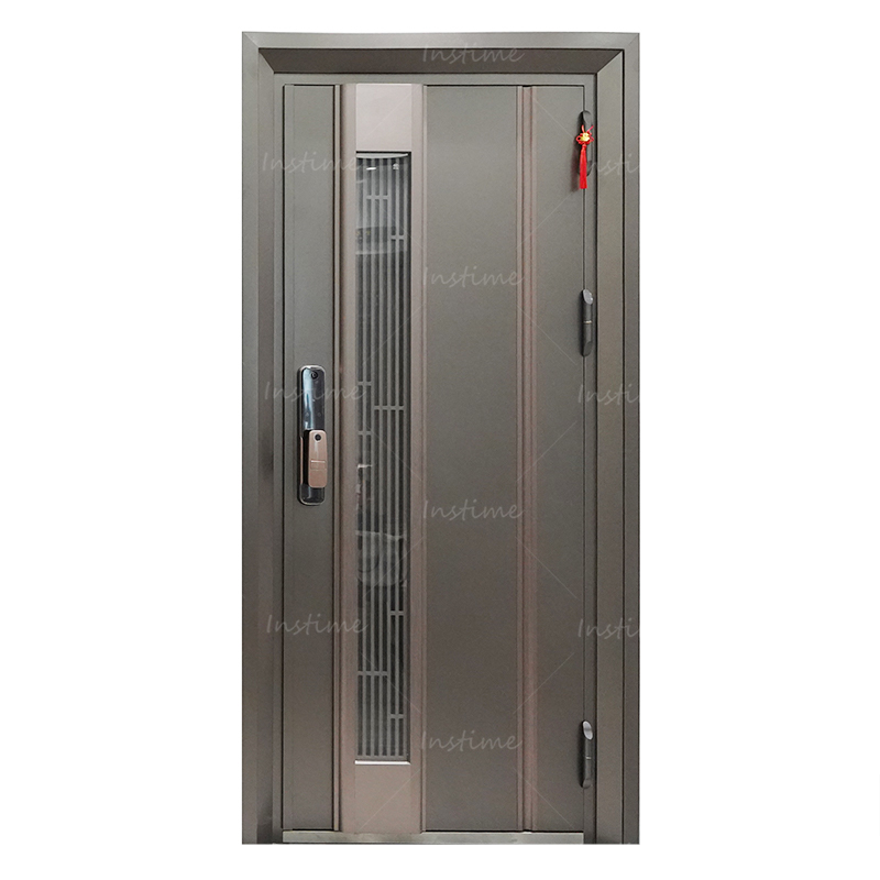 Instime Luxury Modern Design Cheap Price Strong Metal Aluminum Front Main Entry Double Stainless Steel Security Doors