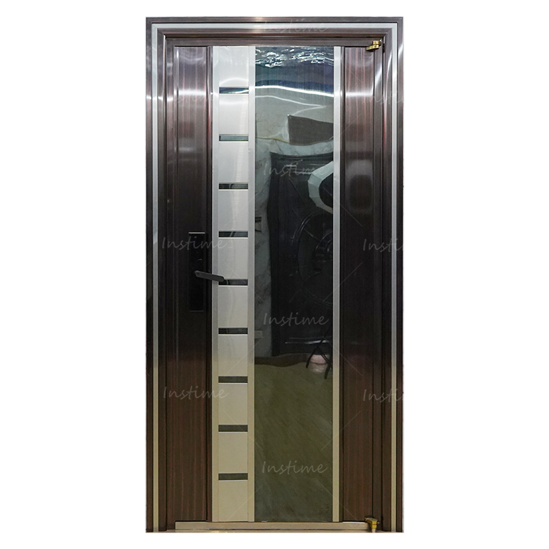 Instime Modern Main Door Design Wooden Color Pivot Door Main Residential Entry Pivot Door For Hotel