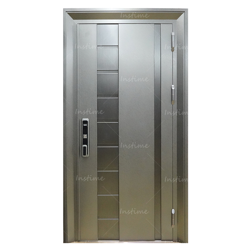 Instime 304 SS Stainless Steel Door Price Residential modern Stainless Steel Fire proof Door Design For Houses