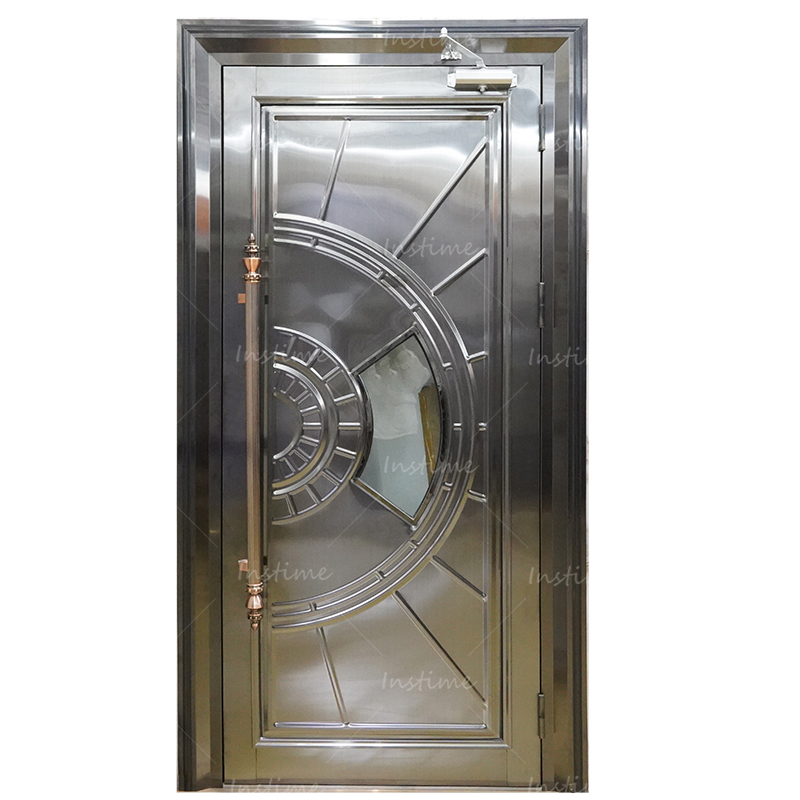 Instime Top Quality House Main Gate Bullet Proof 304 Quality Stainless Steel Entry Door For House